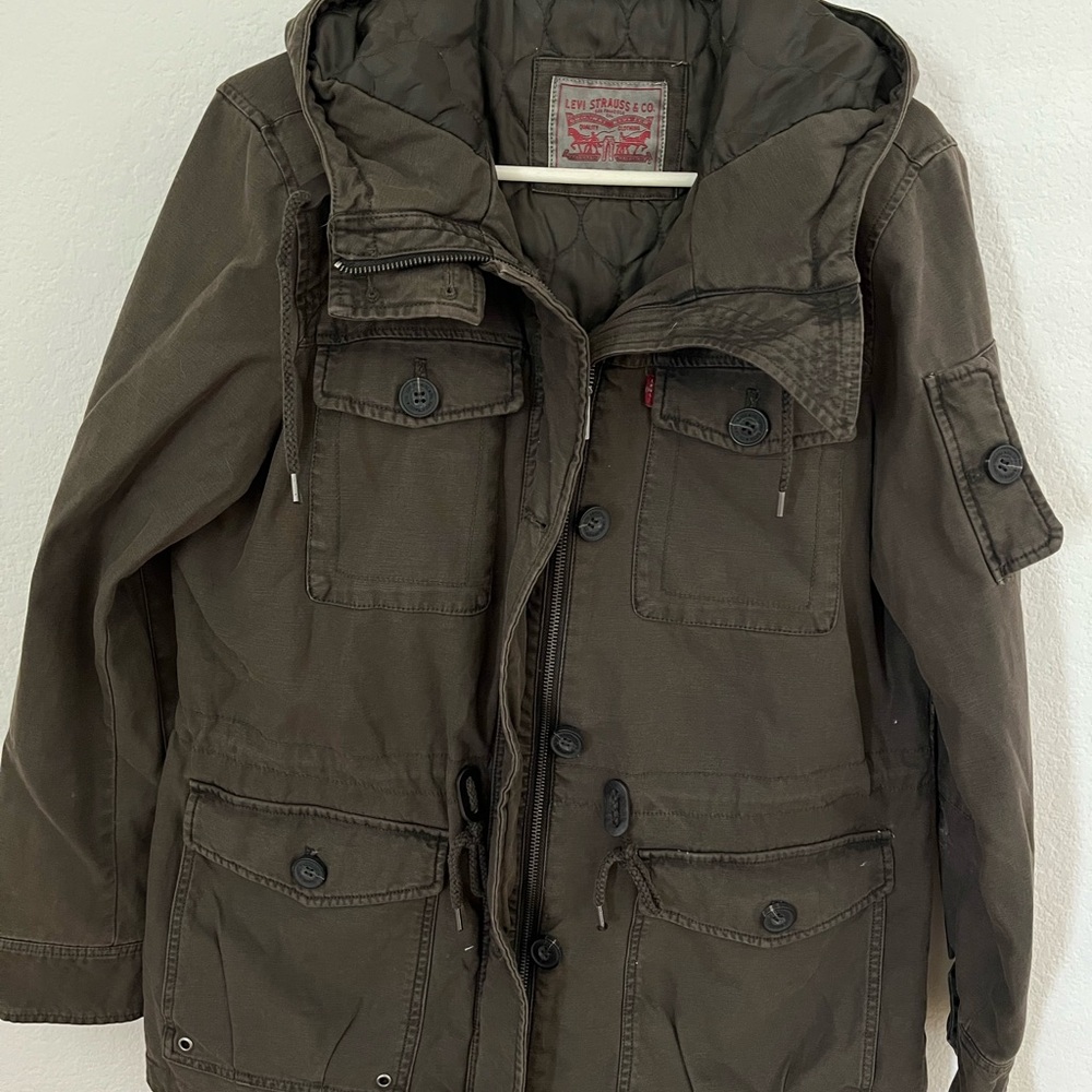 Levi's Army Green Quilted Jacket